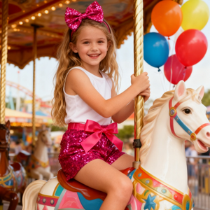 Toddler Baby Girl Sparkle <strong>Sequin</strong> Bloomers <strong>Shorts</strong> <strong>Kids</strong> Girls Cute Summer Mid Waist Glitter Clubwear Loose Dance <strong>Shorts</strong> with Bow - Product Image 6
