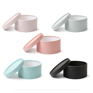Custom Empty Round Case Travel Jewelry Carton Box Wholesale Small Pink Cute Kraft Round Shaped Tea Package Gift Box with Logo