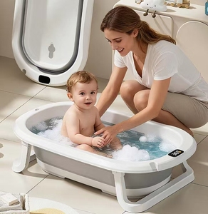 Bañera Plegable Multifuncional, Sensor de Temperatura Inteligente, Bañera de Plástico, Ducha para Niños, Set de Bañera para Bebés - Product Image 4
