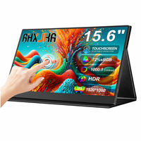 Moniteur IPS portable USB-C pour ordinateur portable 15,6 pouces 1080p 16:9, deuxième écran de voyage avec haut-parleurs intégrés, compatible VESA, écran tactile pour jeux