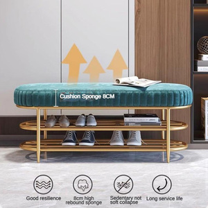 Mobilier de maison <span class=keywords><strong>banc</strong></span> à <span class=keywords><strong>chaussures</strong></span> confortable avec étagère prix de gros personnalisé gris clair entrée luxe <span class=keywords><strong>banc</strong></span> à <span class=keywords><strong>chaussures</strong></span> pour changer les <span class=keywords><strong>chaussures</strong></span> - Product Image 5