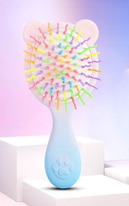 Brosse démêlante Bear, brosse à cheveux sans nœuds, démêlage naturel, glisse facilement, démêlage pour enfants, brosse à cheveux <span class=keywords><strong>Oneleaf</strong></span>, peigne pour femmes - Product Image 6