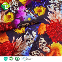 Tissu en lin et rayonne de qualité supérieure, 158 g/m², écologique, respirant, antibactérien, uni, occultant, imprimé numérique, motif floral, vêtements tissés