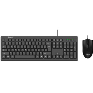 iFound Keyboard <b>Mouse</b> Combo 104 Keys Wired Standard English Layout For Office School Use - Product Image 3