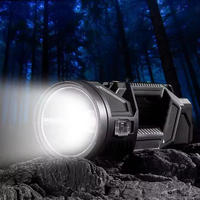 Torcia LED da Esterno Luminosa per Emergenze, Campeggio, Ricaricabile, Portatile, per Pattugliamento, Pesca e Ricerca