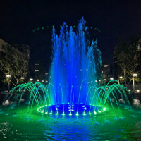 Fuente de Agua Musical Personalizada para Exteriores, Fuente de Agua de Acero Inoxidable con Luz LED Subacuática, Decoración de Jardín