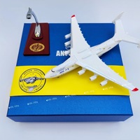 Miniature d'avion de transport de grande taille AN-225 Antonov à l'échelle 1/400, modèle en alliage moulé sous pression de 20 cm, roues écologiques mobiles, couleur