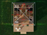 Tentes de camping et de glamping en plein air 6*6m avec 2 chambres king size pour hôtels, tentes pour salons professionnels