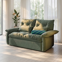 Canapé en tissu rembourré 3 places, motif vertical, pieds hauts, style moderne, meubles pour salon et chambre à coucher