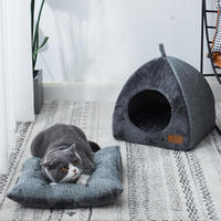 Vente directe d'usine, lit pour chat en coton personnalisé, confortable, respirant, chaud, doux, avec coussin rembourré