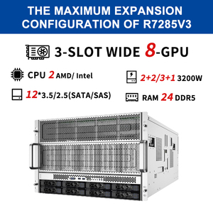 Servidor AI 7U 8-GPU para computación en la nube, capacitación profunda, virtualización y servidor de aplicaciones de centro de datos de alto rendimiento - Product Image 3