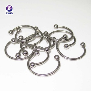 Anneau de lèvre en acier chirurgical 316L plaqué or, barre circulaire classique en forme de fer à cheval, bijoux de piercing corporel pour cadeau de fiançailles - Product Image 6