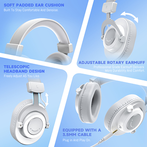 หูฟังอิน <span class=keywords><strong>H8</strong></span>ฟีฟีนหูฟังแบบครอบหูระบบไฮไฟ3.5มม. 6.35มม. มีสายสำหรับการบันทึกดีเจการบันทึกแบบมืออาชีพ - Product Image 6