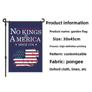 No King in American Garden Flag Custom-Made Rectangle for Independence Day Yard Decoration Props - Product Image 2