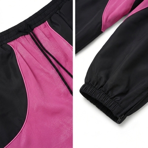 <span class=keywords><strong>Pantaloni</strong></span> da <span class=keywords><strong>Uomo</strong></span> Hip Hop Oxford Color Block Baggy Neri Rosa Impermeabili Antivento Joggers con Coulisse Vestibilità Larga Cargo Personalizzabili OEM - Product Image 2