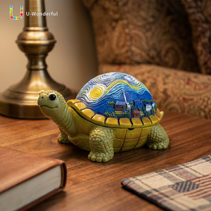 Cenicero de resina con tapa de tortuga, diseño Noche Estrellada de Van Gogh, creativo, con forma de animal, para cenizas de cigarrillos, adorno decorativo de escritorio, moderno y deportivo - Product Image 6