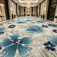 Tapis mural d'hôtel personnalisé en nylon tufté 1200g, résistant aux taches, facile à nettoyer, hauteur de pile 9mm, pour couloirs et salles de conférence, motif abstrait