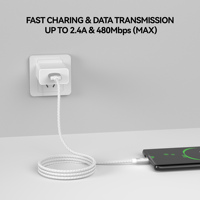 Anpassbares USB-A-auf-Micro-USB-Kabel in verschiedenen Farben, Aluminiumgehäuse, geflochtenes Schnellladekabel für Handys