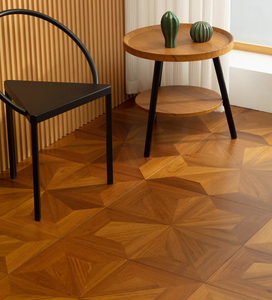 Modern Custom High-End Walnut <strong>Teak</strong> Wood Parquet <strong>Flooring</strong> <strong>Click</strong>-<strong>Lock</strong> Installation ABCD Surface Grading for Bedrooms - Product Image 5
