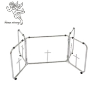 Chariot de transport pliable pour cercueil, doré, robuste, 4 roues, équipement funéraire, vente en gros