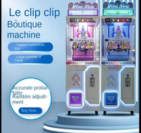 Petite machine à griffes commerciale de table avec lecteur de cartes et accepteur de billets, kit pour confiserie, type UFO Catcher