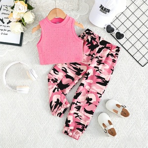Nuovo Set 2026 per Ragazze: Gilet Senza Maniche in Tessuto Lavorato a Maglia con Strass + <span class=keywords><strong>Pantaloni</strong></span> <span class=keywords><strong>Cargo</strong></span> Mimetici - Product Image 6