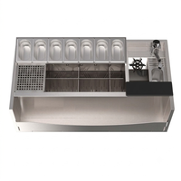 Stasiun Es Batu Stainless Steel 304 316 Custom Fit, Hiasan Tengah untuk Kedai Kopi, Dapur Luar Ruangan, Bar Koktail, Meja Bar