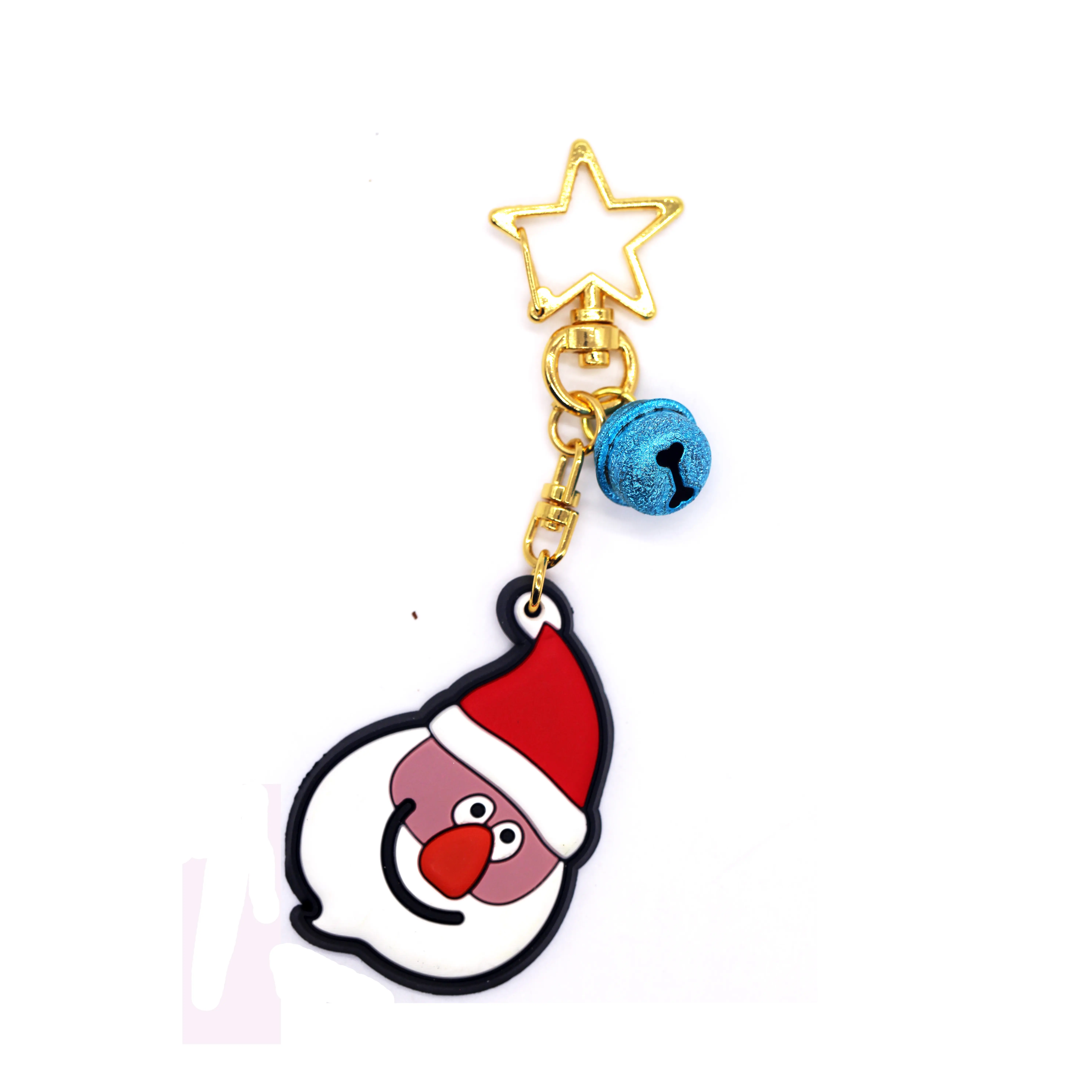 Cheap high quality Santa Claus soft PVC keychain silicone rubber key chain