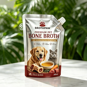 Bolsas con Boquilla Personalizadas de Aluminio de Grado Alimenticio para Caldo de Hueso para Mascotas, Leche para Cachorros, Nutrición Líquida para Perros y Gatos - Product Image 1