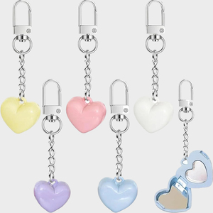 พวงกุญแจรูปหัวใจสไตล์ Y2K ของตกแต่ง ของขวัญ  สำหรับใส่ลิปบาล์ม บลัชออน อายแชโดว์  จี้ห้อยกระเป๋า - Product Image 1