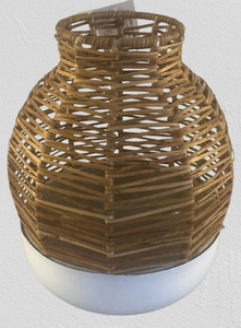 Florero de Hierro y Ratán, Forma Redonda, Decoración de Mesa para Sala de Estar, Decoración de Interiores, Estilo Art Deco, Hierro y Ratán, Ligero - Product Image 3