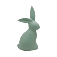 Lot de figurines de lapins de Pâques en céramique, finition mate et mouchetée, statues de lapins, décorations artisanales de printemps pour la maison, OEM ODM