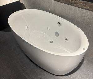 Chất lượng cao Tùy chỉnh hình bầu dục Acrylic freestanding thiết kế hiện đại chức năng massage người lớn ngâm trong nhà bán buôn drainer - Product Image 3