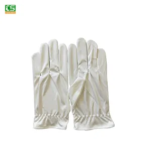 Supplier washable dust free bleached white black premium microfiber jewelry cleaning hand gloves for work polishing