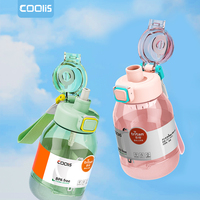 Bouteilles d'eau Tritan en plastique tendance en gros d'usine Bouteille d'eau réutilisable portable dégradé avec marqueur de temps de motivation