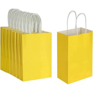 <b>Small</b> Kraft Bags with Handles Paper Birthday Wedding Party Grocery Retail Shopping Business Craft <b>Gift</b> Heavy Duty Paper Bag - Product Image 1