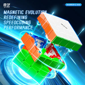 QIYI mainan Puzzle 4x4x4, mainan edukasi plastik ajaib 4*4 Cubo Magico, mainan Puzzle tanpa stiker baru, kubus kecepatan magnetik UV - Product Image 2