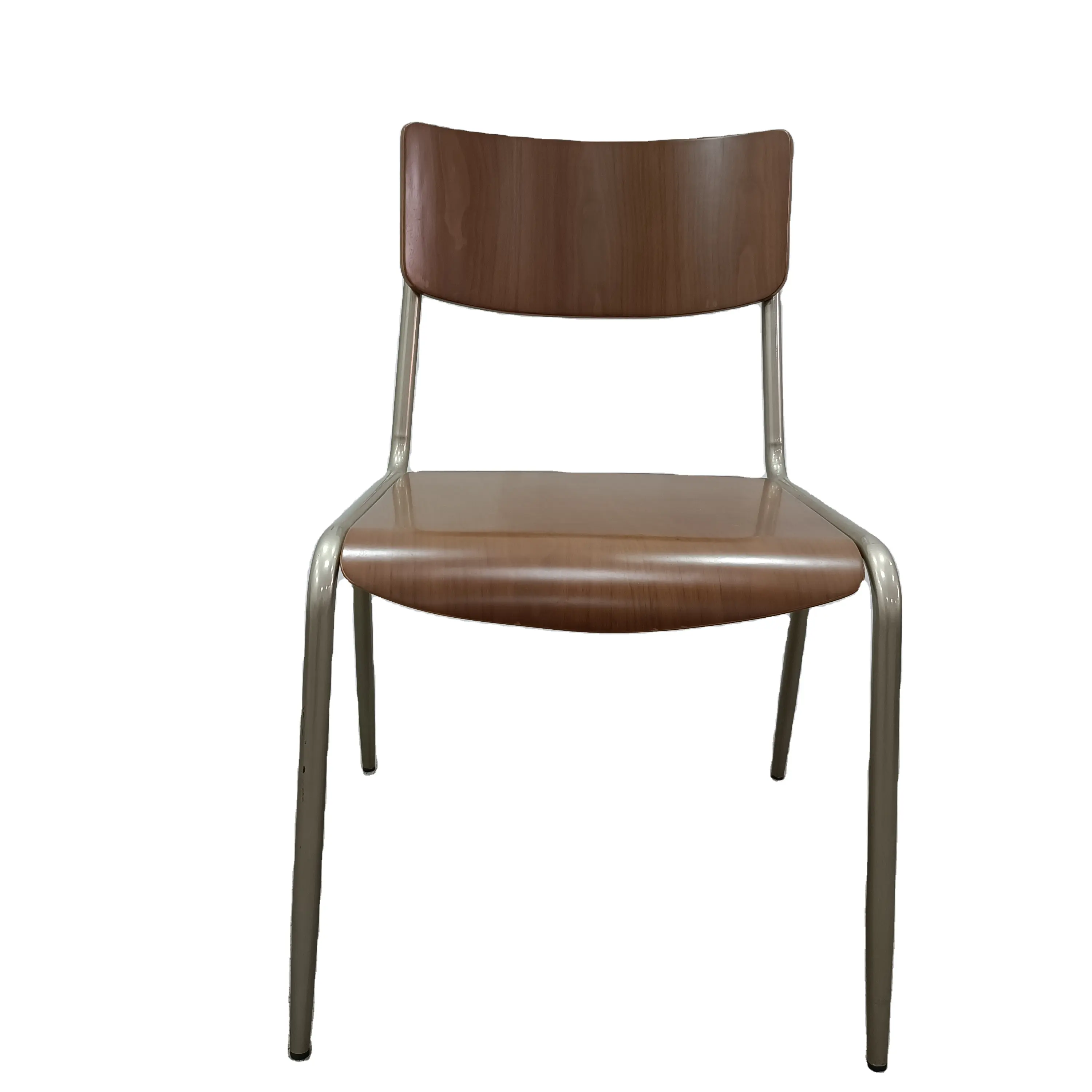 Restaurant home Furniture Bentwood Chair with chromed Metal Leg