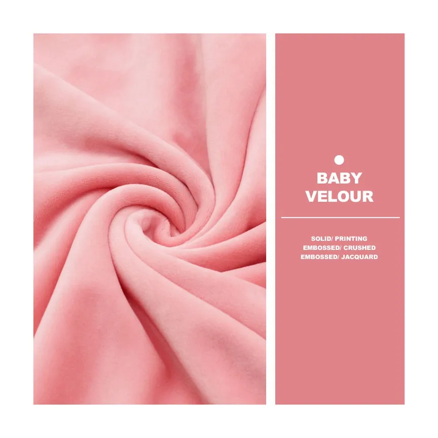 Kain Velour Bayi Cetak Timbul/Jacquard Cetak Timbul/Cetak Poliester 100%