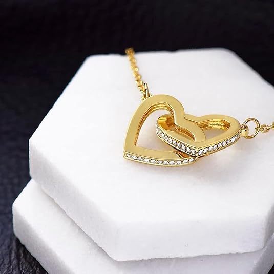 Gold Double Heart Necklace