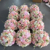 Boules de fleurs artificielles en soie personnalisées pour centres de table décoratifs de mariage et événements (vente en gros)