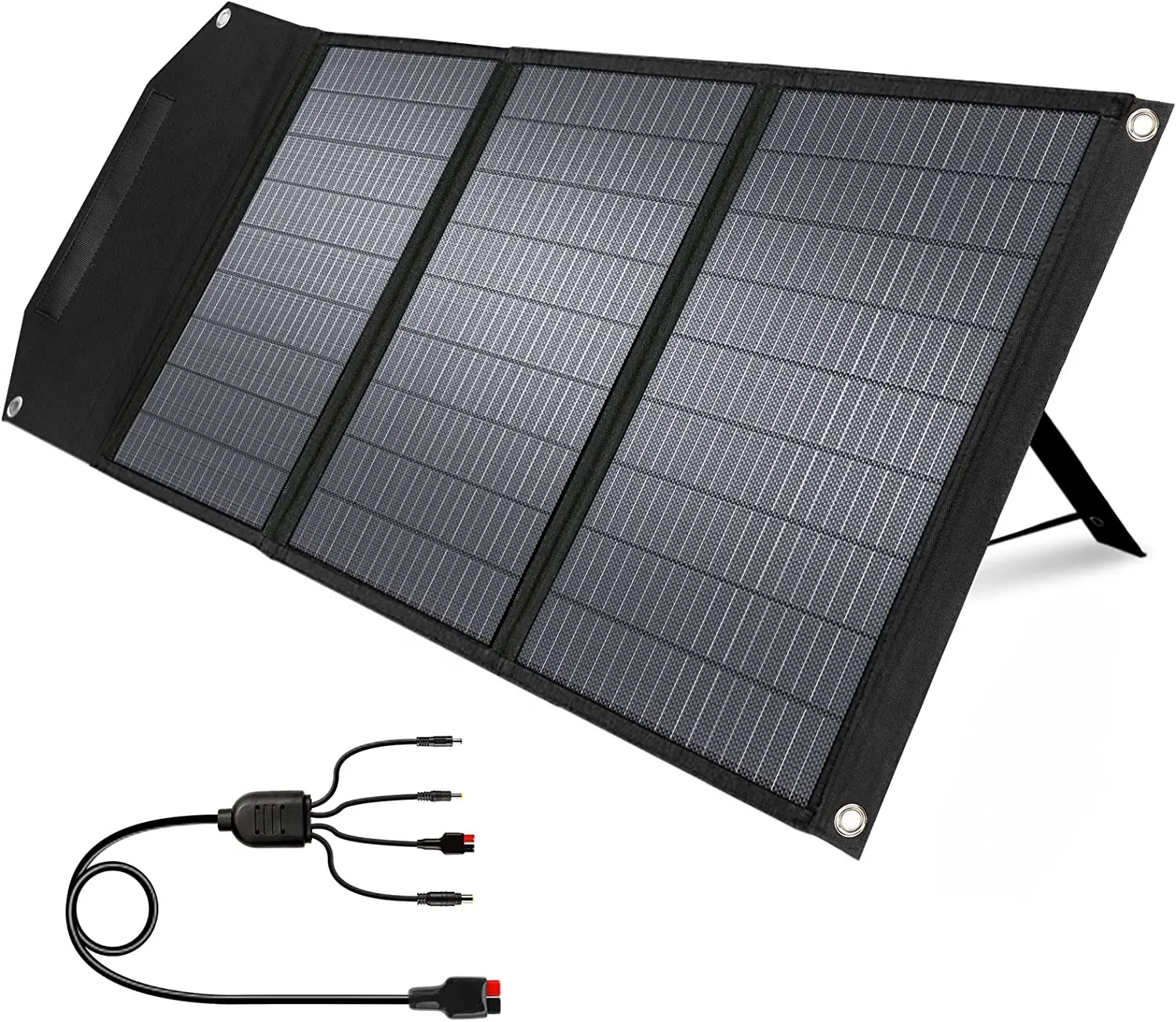 ترقية لوحة شمسية قابلة للطي 100W Kickstand مواز المدعومة QC 3.0 USB-C ألواح الطاقة الشمسية المحمولة