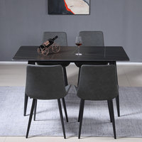 Table de salle à manger classique, ensemble et 6 chaises, meubles de maison modernes, 4 pièces