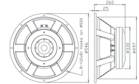 Altavoces PA de 21 Pulgadas, Subwoofer de Doble Imán de 330 mm con Bobina de Voz de 6'', 3000 W, 8 Ohmios, para Escenarios al Aire Libre