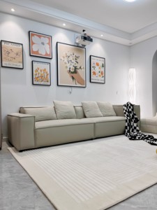 Tapis de chambre entière personnalisé de style nordique, haute qualité, couleur unie, silencieux, tapis de luxe léger - Product Image 4