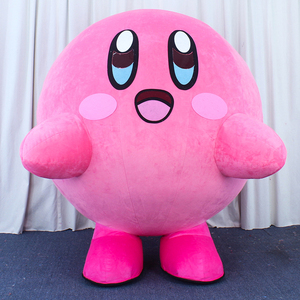 2m Walking Inflatable <strong>Kirby</strong> Mascot <strong>Costume</strong> Cartoon Character <strong>Kirby</strong> <strong>Costume</strong> for Adults - Product Image 1