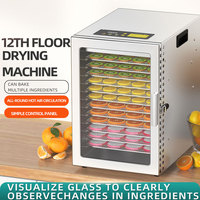 Uck 12 Lagen Interne Circulatie Verwarming Maïs Voedsel Dehydrator Machine Thuisgebruik Groente Droger Voor Groente En Fruit