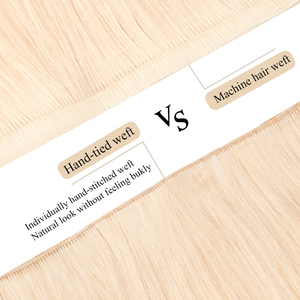 Extensiones de Cabello Virgen K.SWIGS Tejidas a Mano, Cabello Humano Remy Liso Rubio, Doble Trama, Larga Duración para Uso en Peluquería - Product Image 6