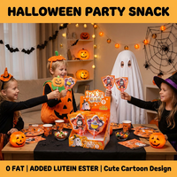 Halloween Pompoen Spook Cartoon Marshmallow Lollipop Staafjes Enkelverpakking Groothandel Party Snack