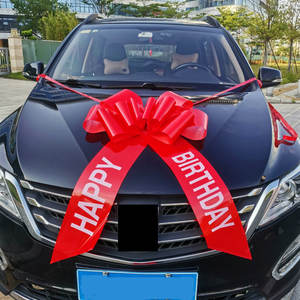 30 pouces <span class=keywords><strong>joyeux</strong></span> <span class=keywords><strong>anniversaire</strong></span> tirer arc grand ruban de traction <span class=keywords><strong>rouge</strong></span> arc de voiture pour la décoration de fête d'<span class=keywords><strong>anniversaire</strong></span> - Product Image 1